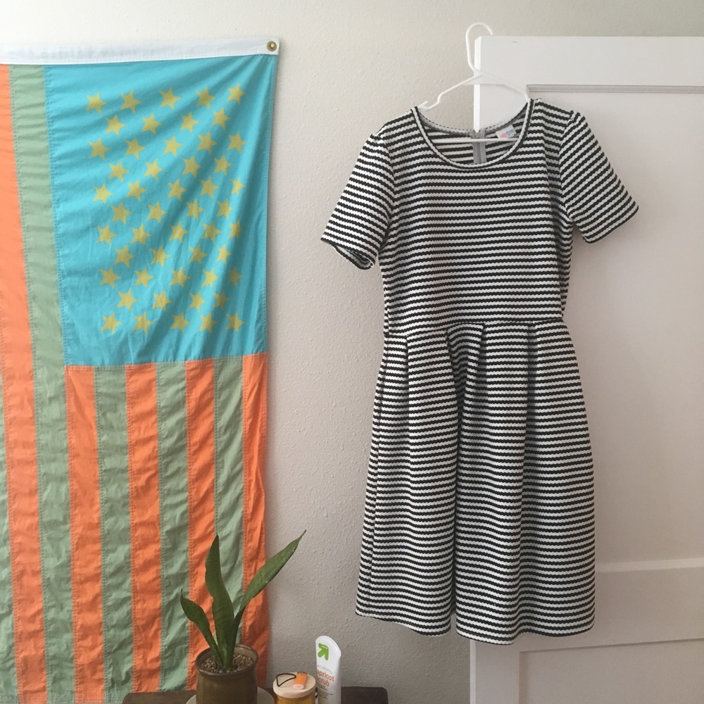 Lularoe striped Amelia 2XL